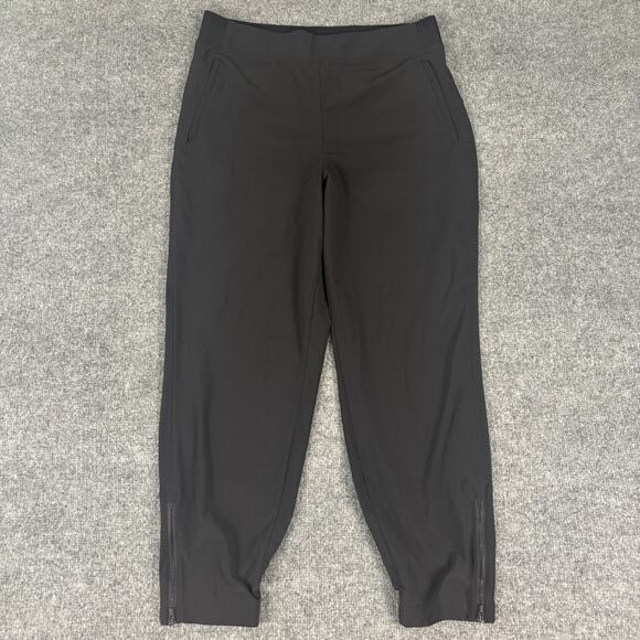 Athleta Brooklyn Heights Joggers Pants Womens 12 Black High-Rise Lightweight - Picture 1 of 10